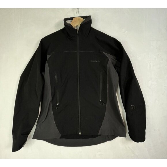 Patagonia Womens Small  Figure 4 Black Full Zip  Rain Jacket Soft shell - Picture 1 of 13